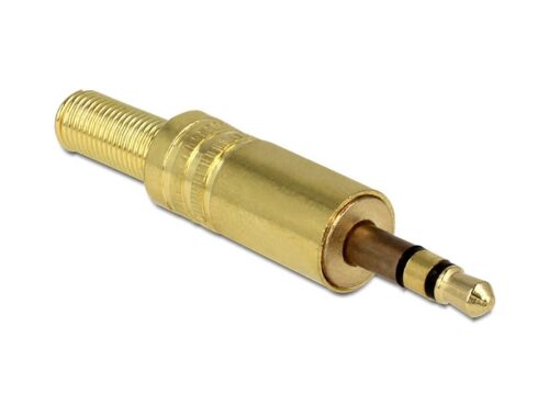 DELOCK Βύσμα 3.5mm Stereo, 3 pin, Bend Protection, Metal, Gold