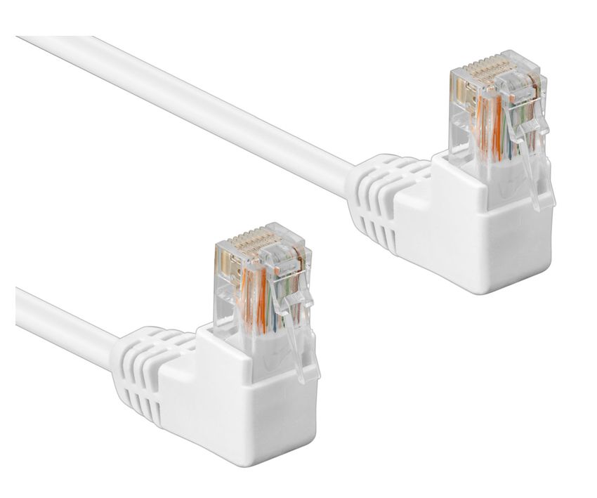 POWERTECH Καλώδιο UTP Cat 5e, 2x 90°, 15m, Gray