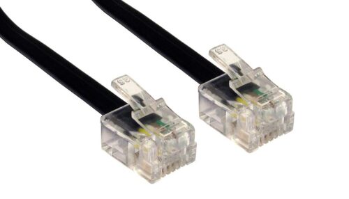 POWERTECH Καλώδιο Τηλεφώνου RJ11 6P4C, 5m, Black