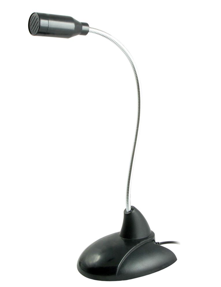 POWERTECH επιτραπέζιο μικρόφωνο PT-181, noise cancelling, 2m, μαύρο