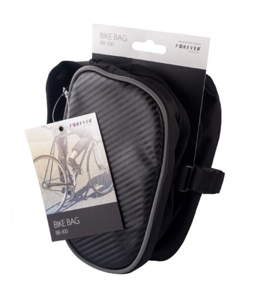 FOREVER Τσάντα ποδηλάτου BB-300,διπλού διαμερίσματος, Βlack