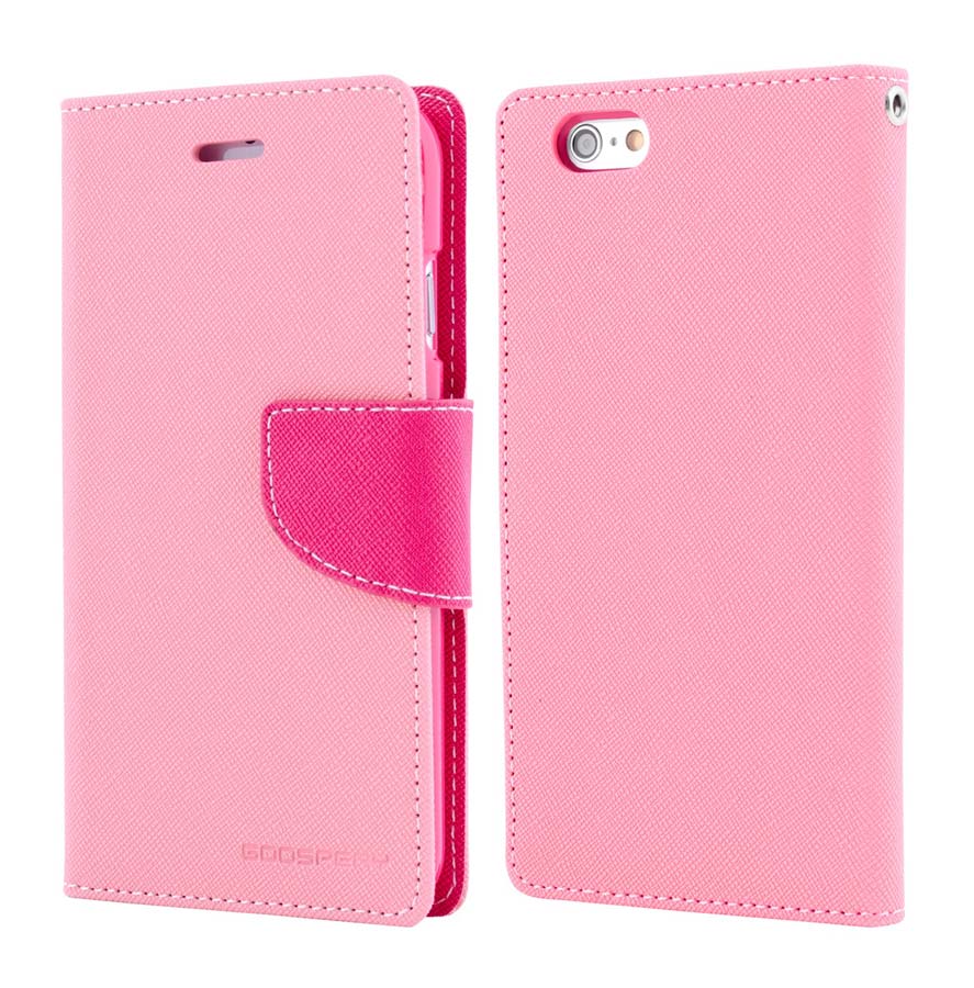 MERCURY Θήκη Fancy Diary για iPhone 7 & 8, Pink/Hot Pink