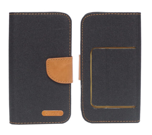 POWERTECH Θήκη Canvas Book Universal 5.2"-5.7", Black