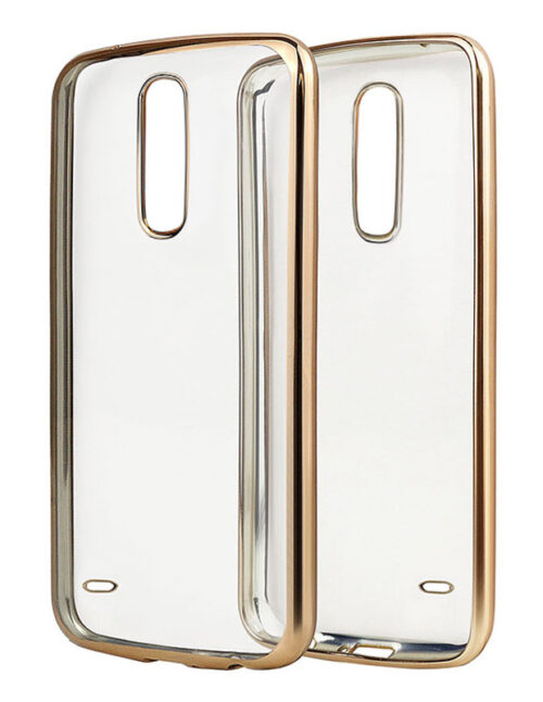 POWERTECH Θήκη Metal TPU για LG K10 2017 M250n, Gold