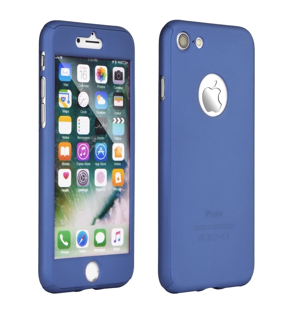 POWERTECH Θήκη Body 360° με Tempered Glass για iPhone 7/8 Plus, Blue