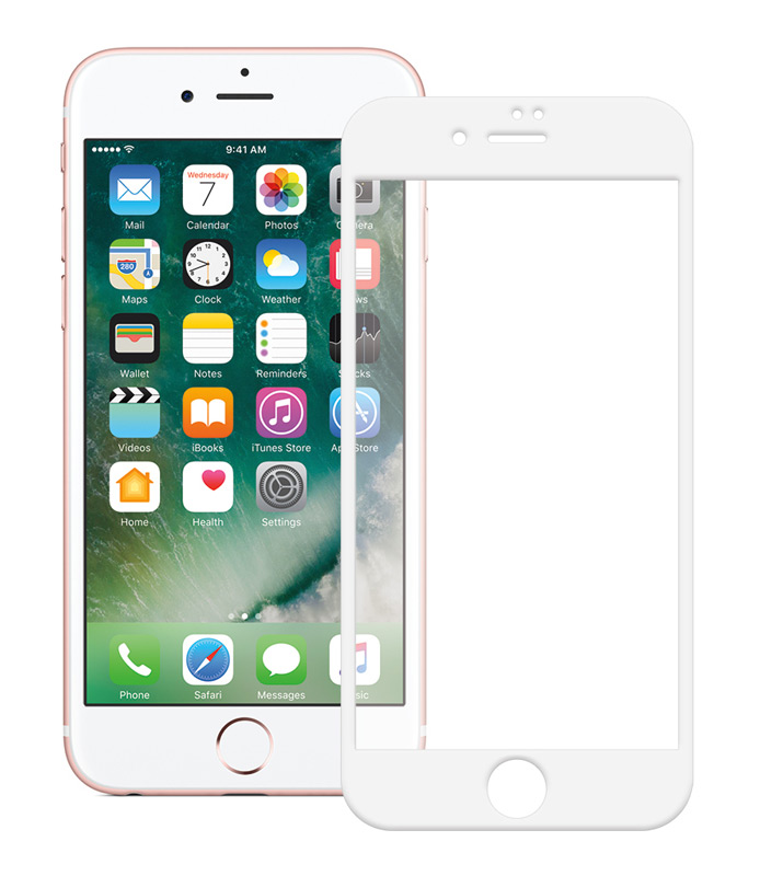 POWERTECH Tempered Glass 3D Full Face για iPhone 8, White