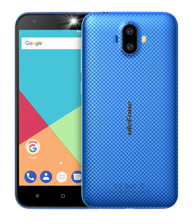 ULEFONE Smartphone S7, 5" HD, 2GB/16GB, Quad Core, Dual Cameras, Blue
