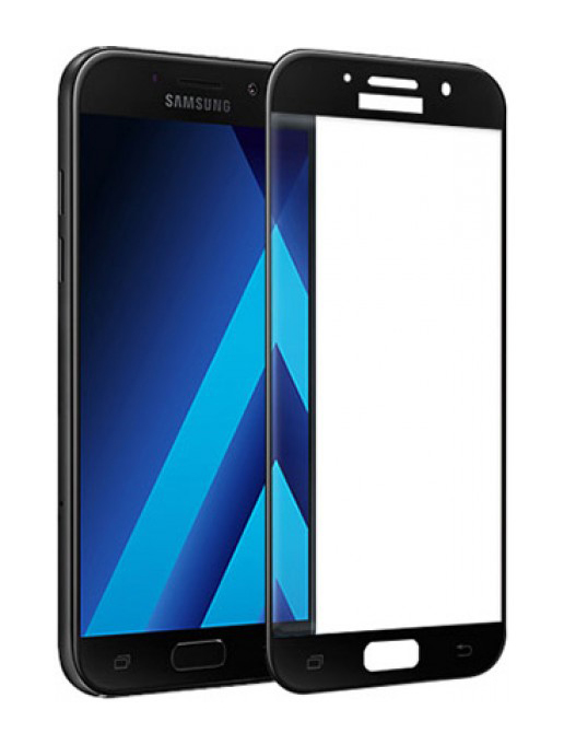 POWERTECH Tempered Glass 3D Full Face για Samsung A3 2017, Black