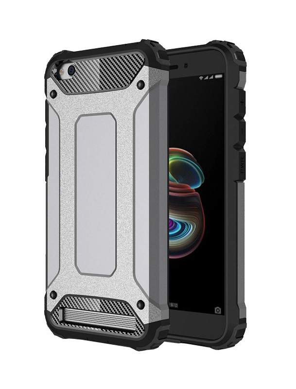 POWERTECH θήκη Hybrid Protect για Xiaomi Redmi 5A, ασημί