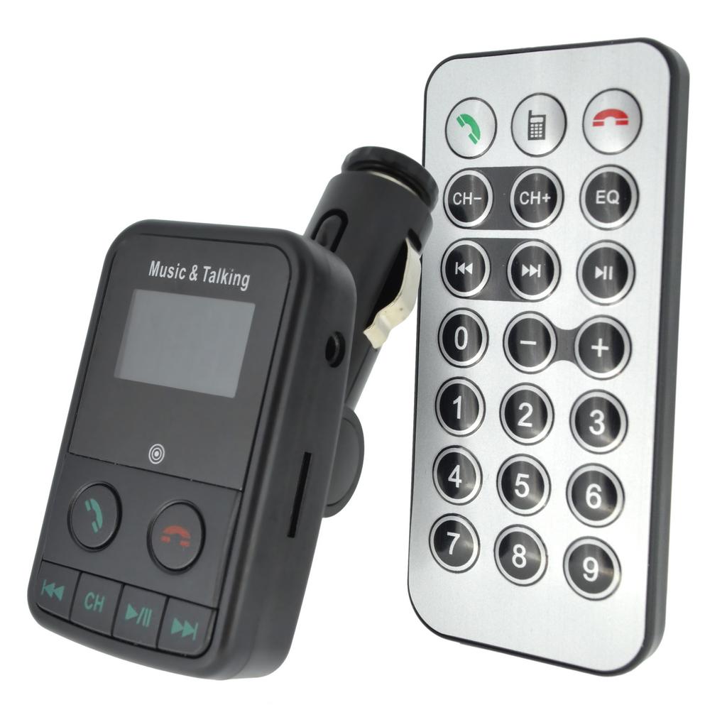 Bluetooth FM Transmitter 600E με Χειριστήριο, Ανοιχτή Ακρόαση, Audio-In και Δύο Υποδοχές USB 5V 3.1A Μαύρο