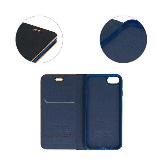 Vennus Book Case with frame for Samsung Galaxy A42 5G navy - Image 4