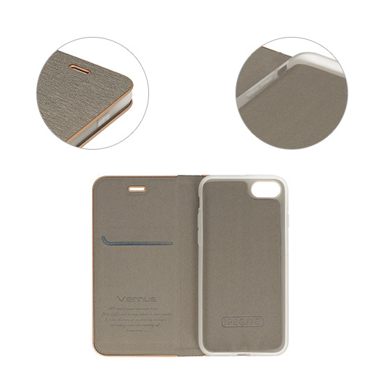 Vennus Book Case with frame for Samsung Galaxy A42 5G grey - Image 4