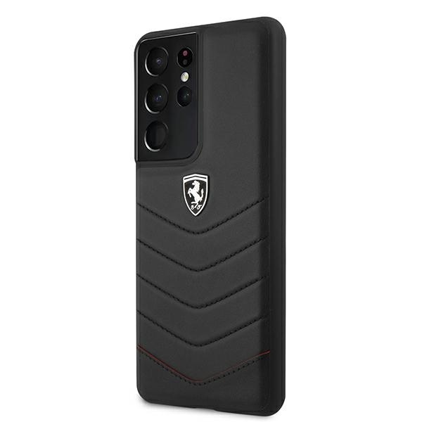 Original Case FERRARI - Hard Case Off Track Quilted FEHQUHCS21LBK - Samsung S21 Ultra Galaxy G998 Black - Image 2