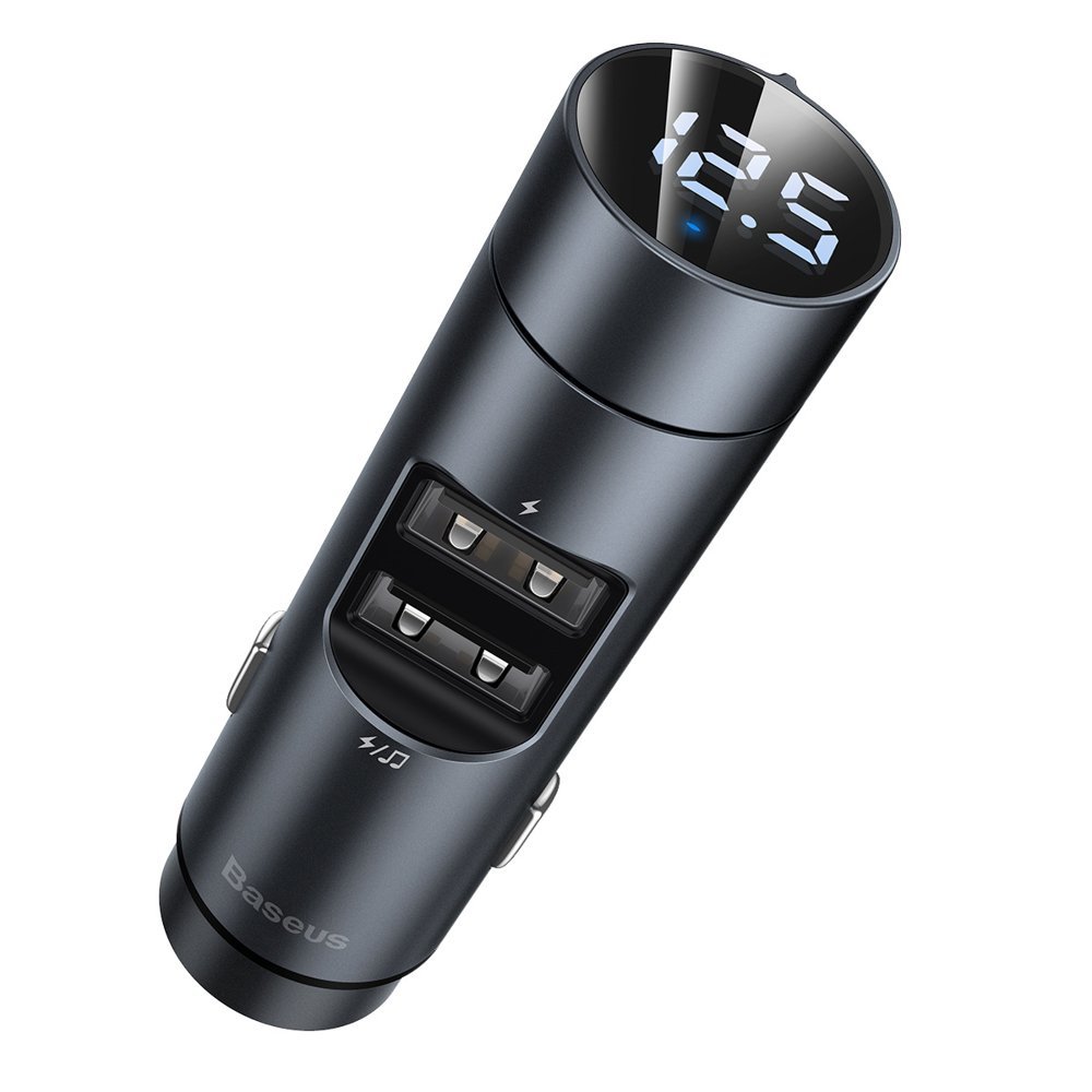 Baseus Transmitter FM Energy Column Bluetooth MP3 - 2xUSB - charger QC 3,1A (CCNLZ-0G) Dark grey